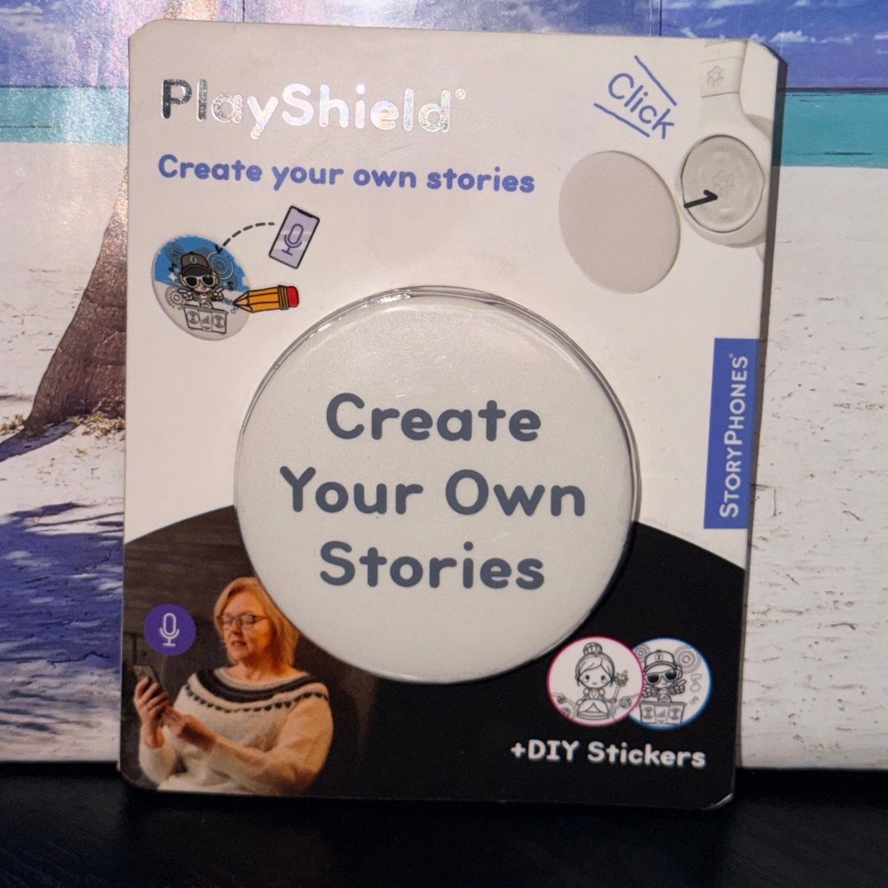 StoryPhones PlayShield Create Your Own Stories DIY Recordable Disc White NEW